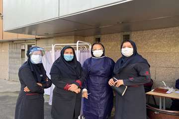 راه اندازی پایگاه واکسیناسیون کووید-19 در بیمارستان توانبخشی رفیده